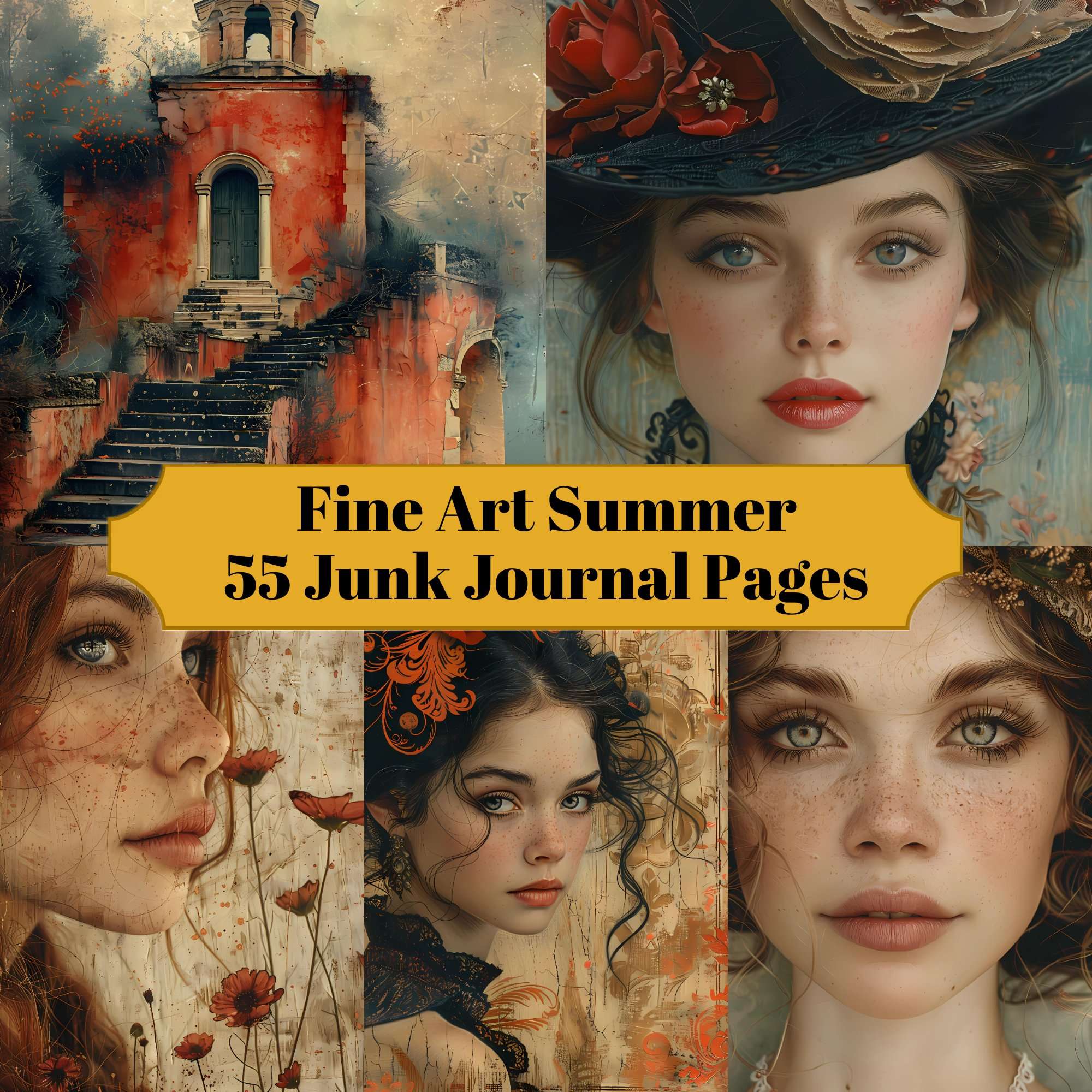 Fine Art Summer Junk Journal Pages