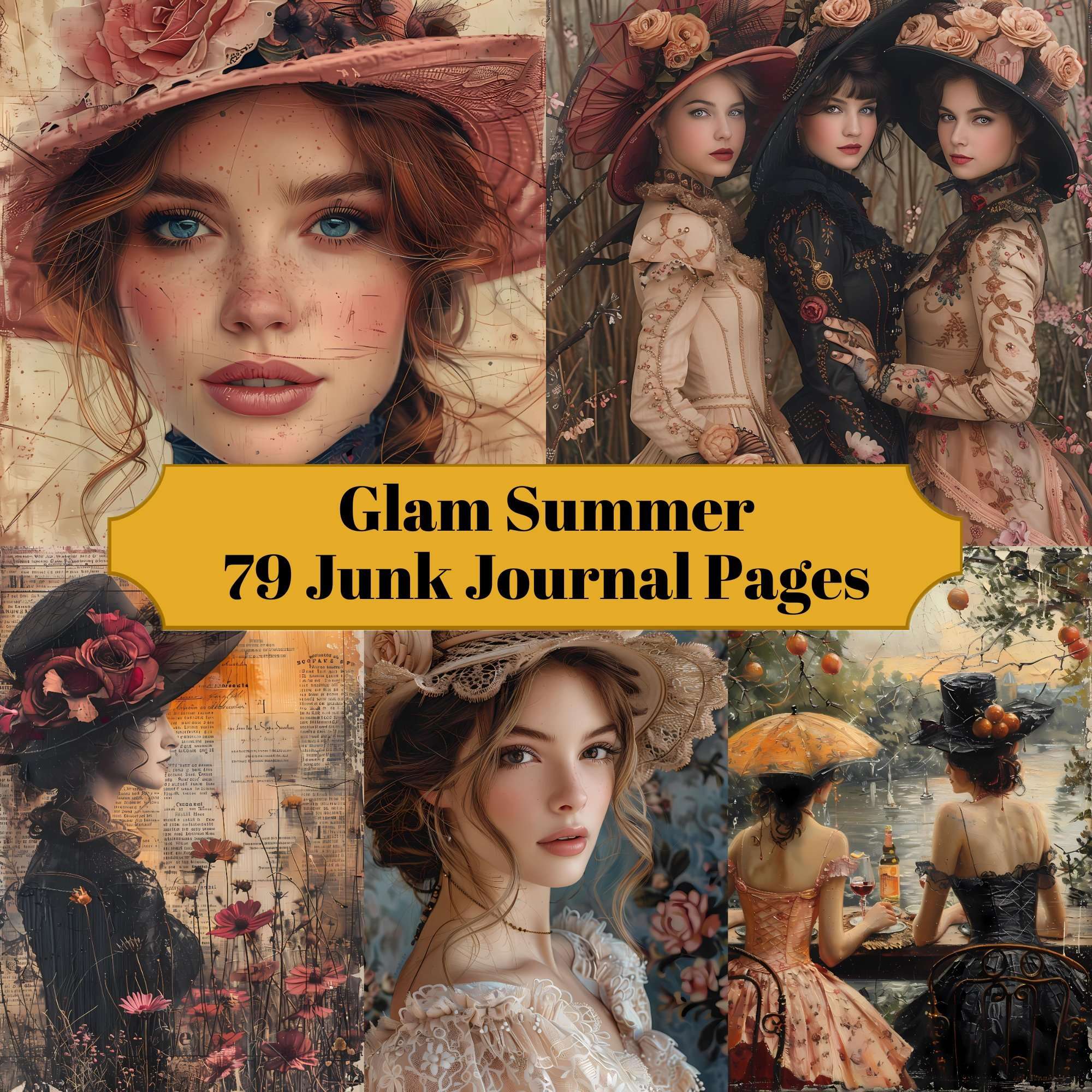 Glam Summer Junk Journal Pages