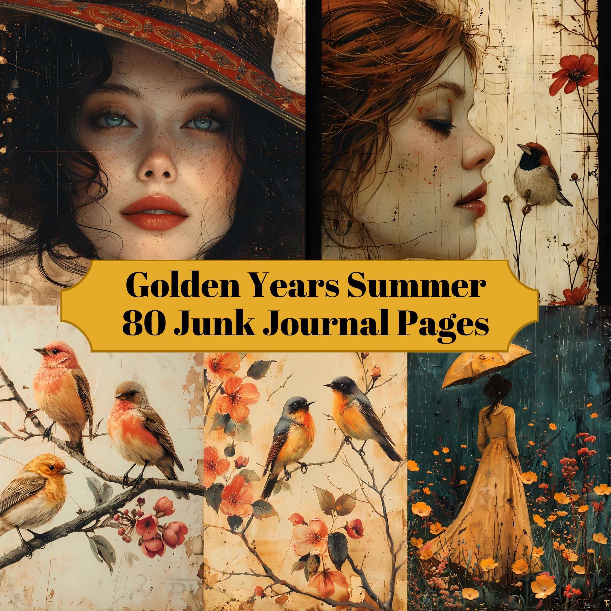 Golden Years Summer Junk Journal Pages
