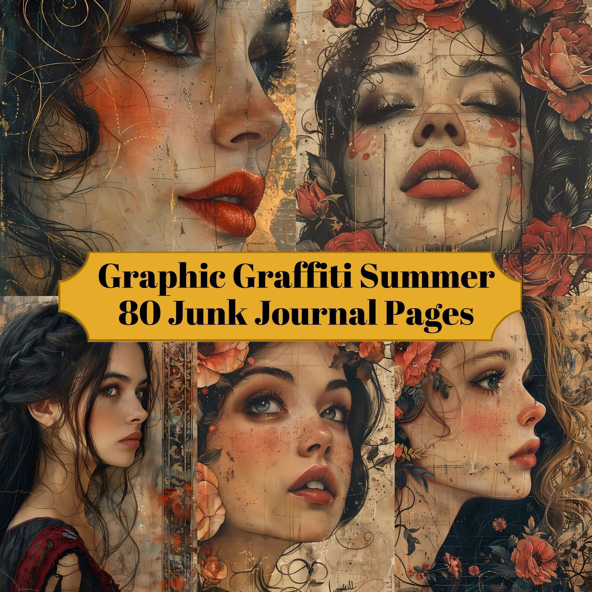 Graphic Graffiti Summer Junk Journal Pages