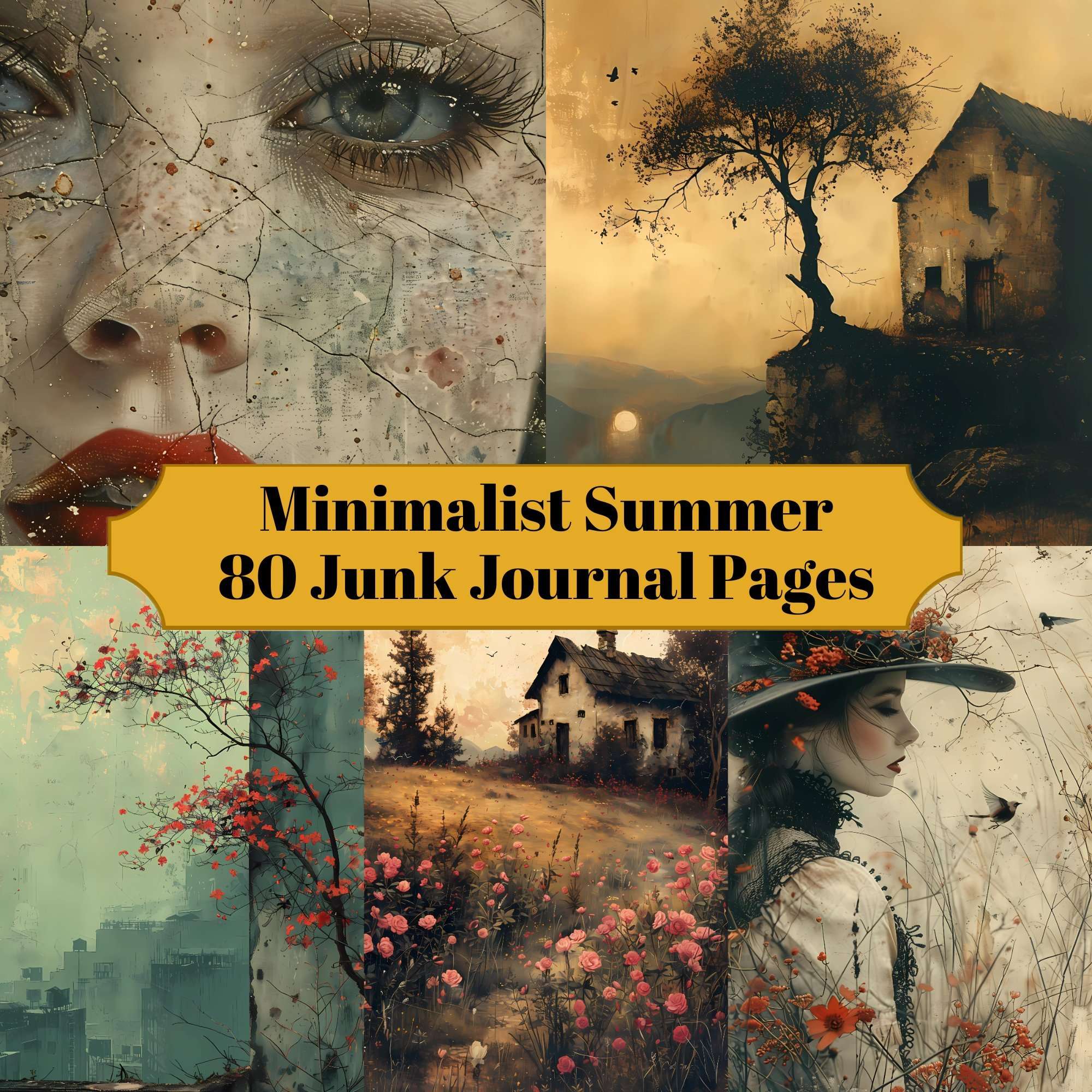 Minimalist Summer Junk Journal Pages