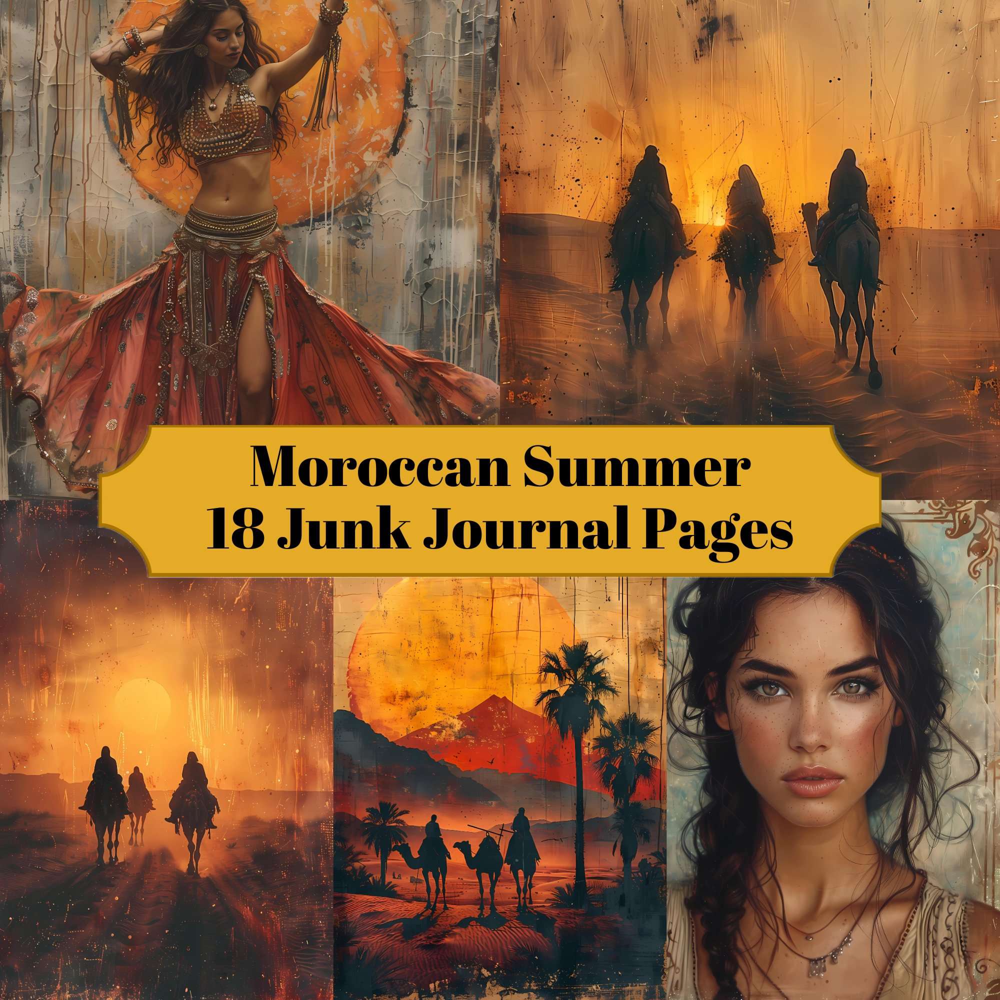 Moroccan Summer Junk Journal Pages