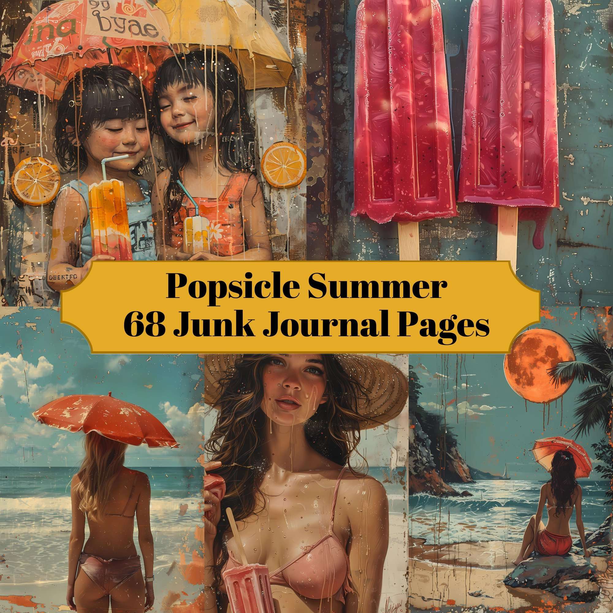 Popsicle Summer Junk Journal Pages