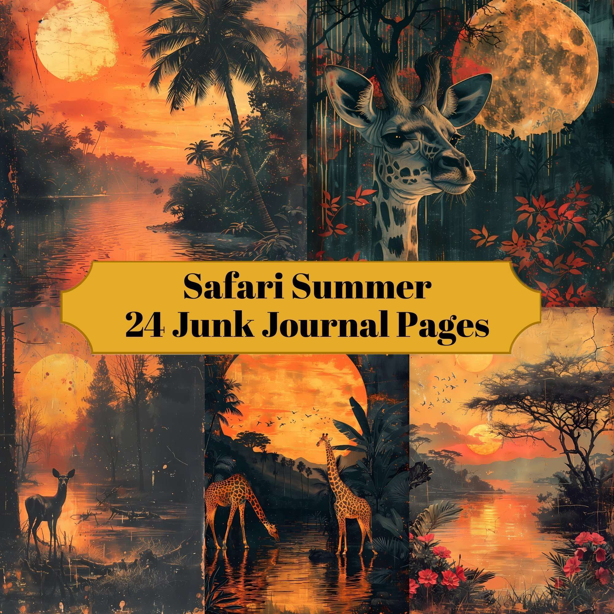 Safari Summer Junk Journal Pages