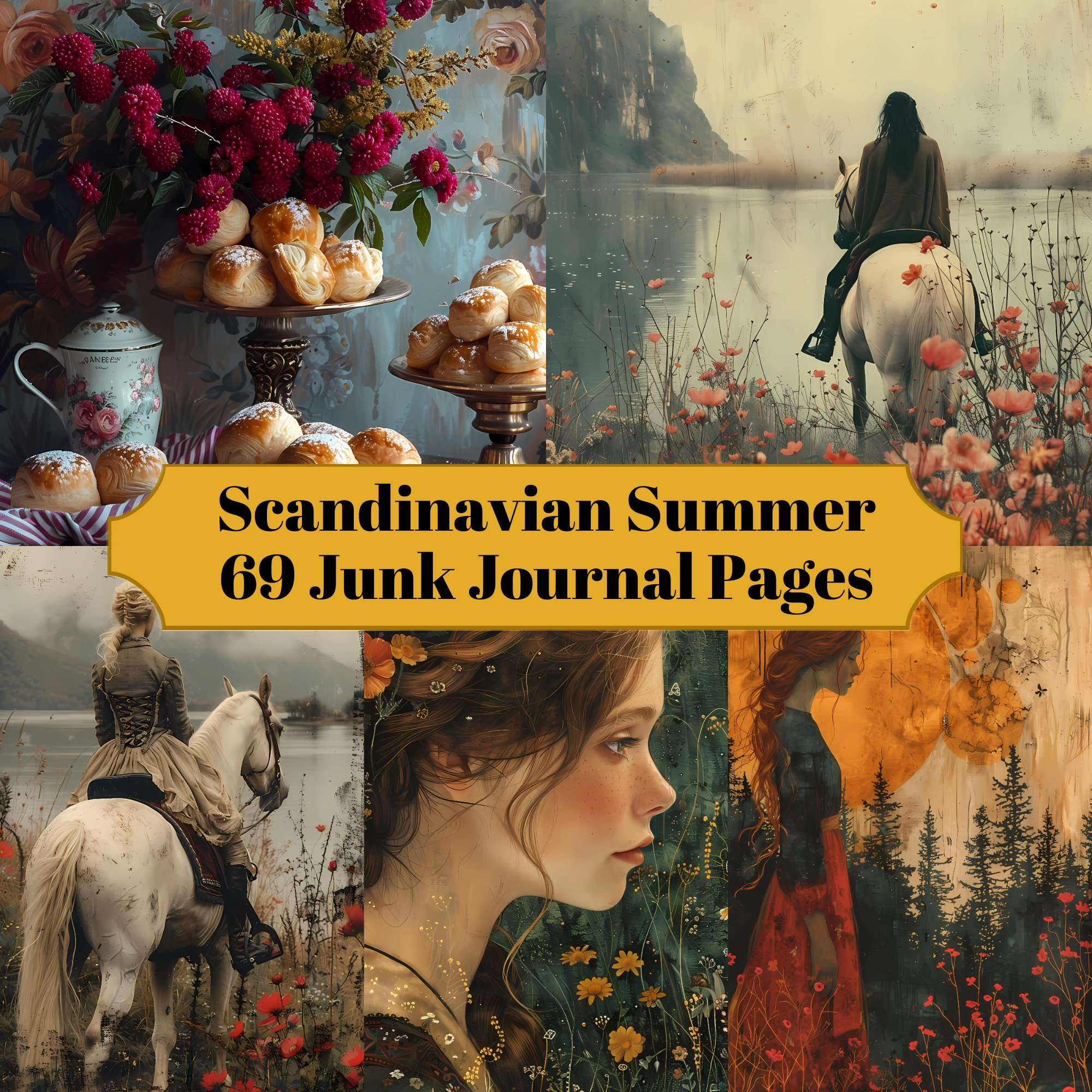 Scandinavian Summer Junk Journal Pages