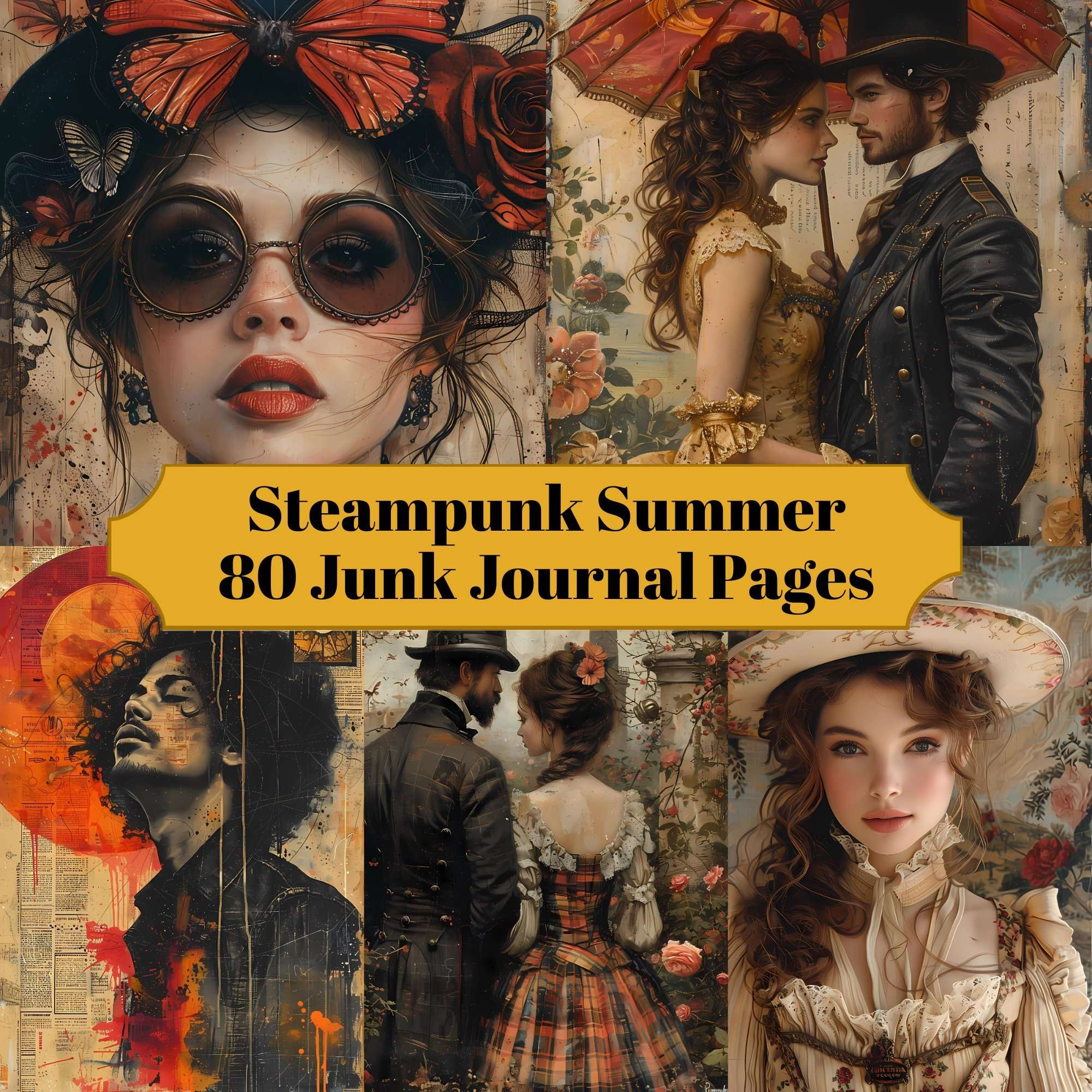 Steampunk Summer Junk Journal Pages