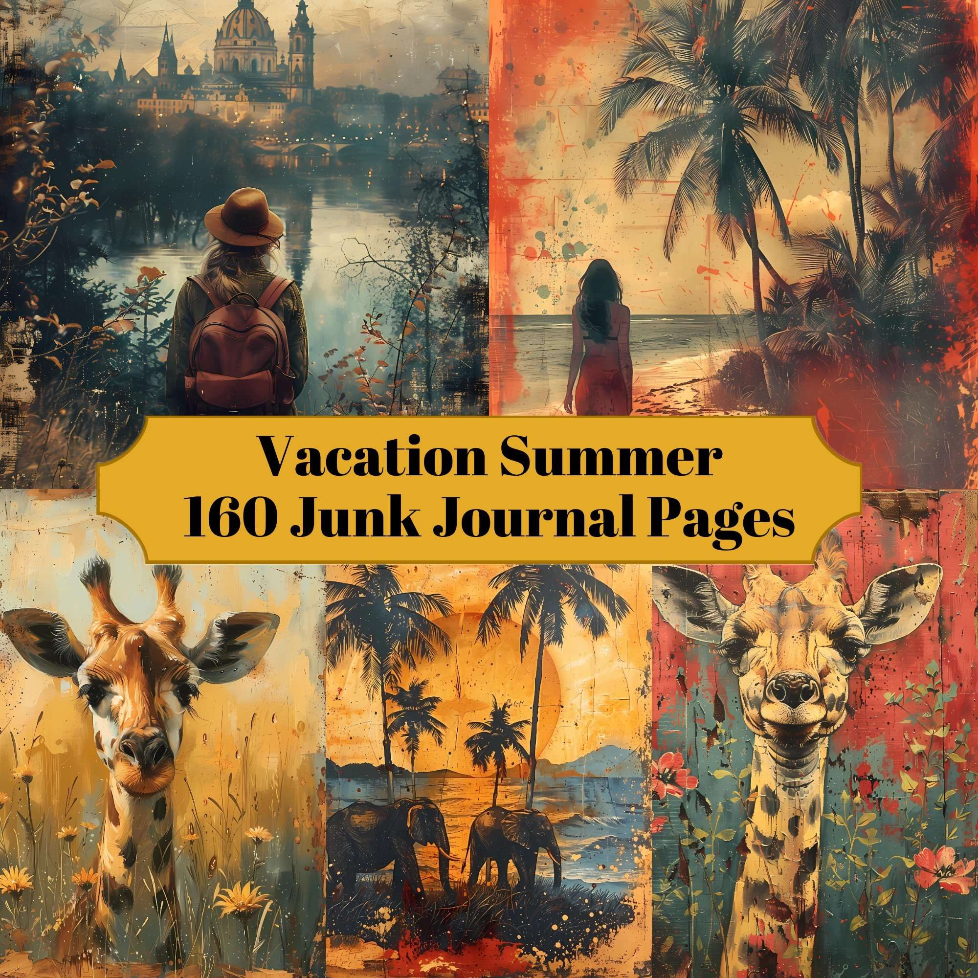 Vacation Summer Junk Journal Pages