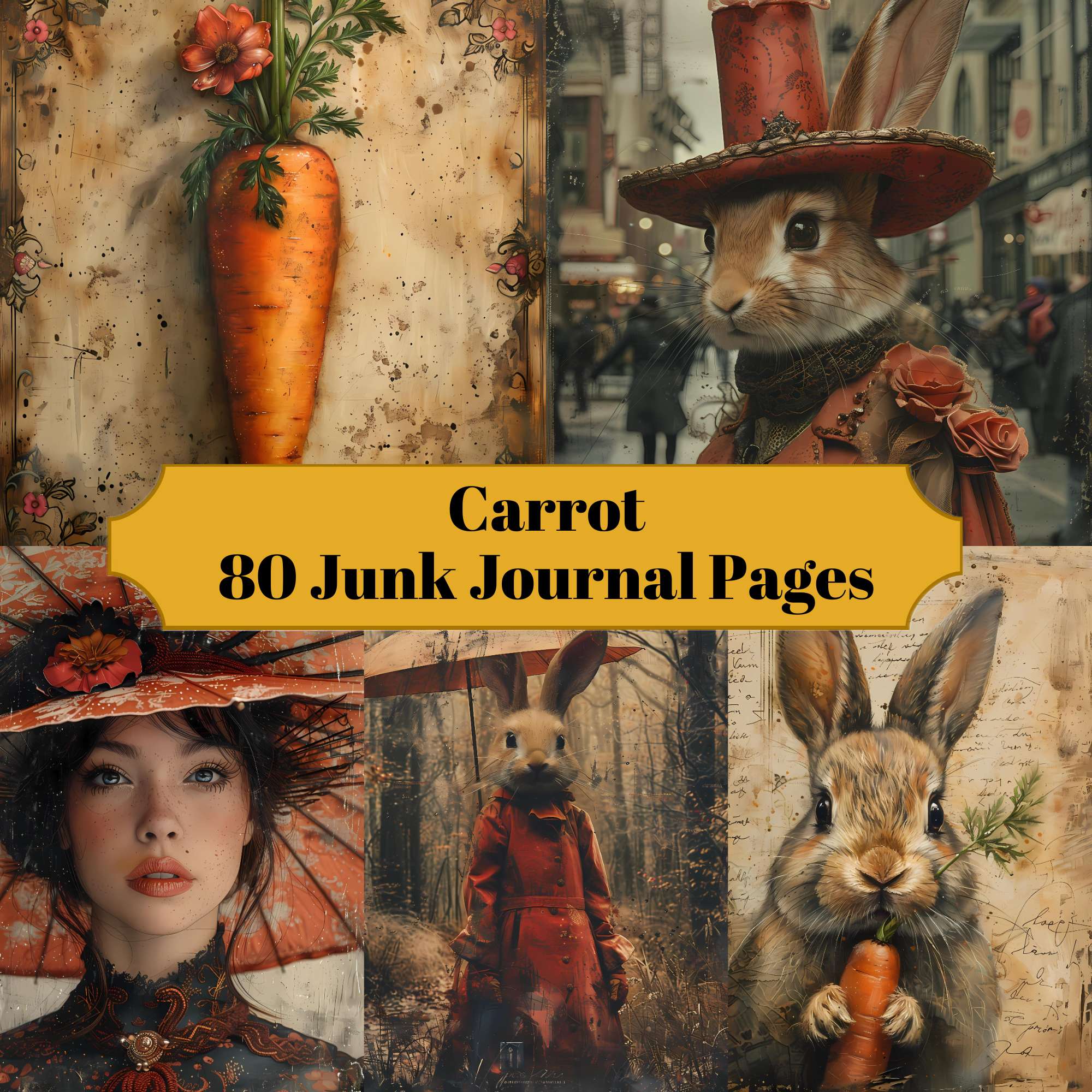 Carrot Junk Journal Pages