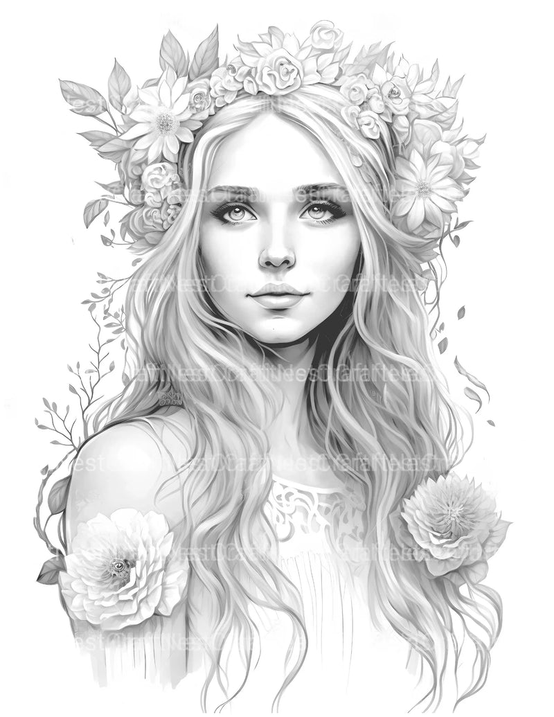 Forest Fairy Girl Coloring Book - CraftNest - Digital Crafting and Art