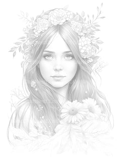 Forest Fairy Girl Coloring Book - CraftNest - Digital Crafting and Art