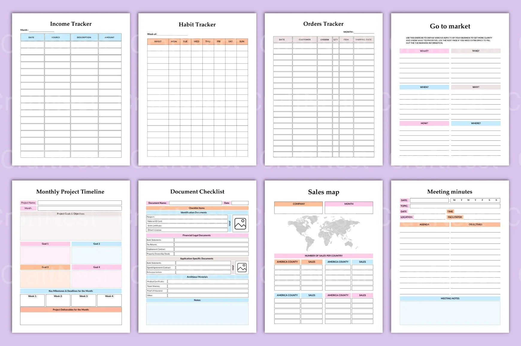 Project Management Planner - CraftNest - Digital Crafting and Art