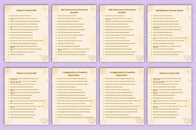 Summer Self-Reflection Prompts - CraftNest - Digital Crafting and Art