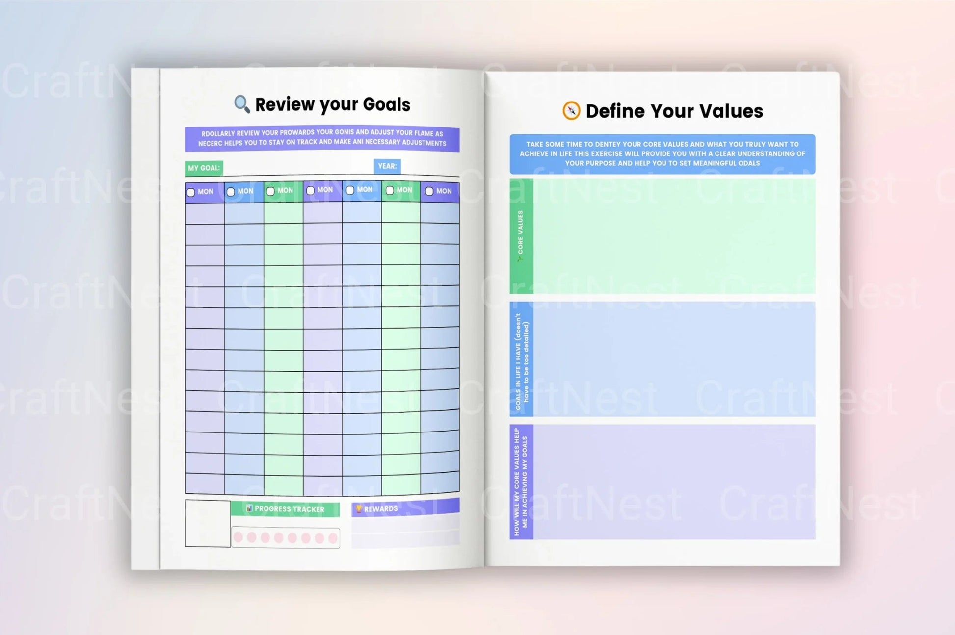 Mental Burnout Recovery Workbook - CraftNest - Digital Crafting and Art