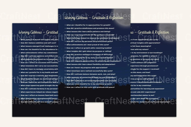 Moon Ritual Prompts Book - CraftNest - Digital Crafting and Art