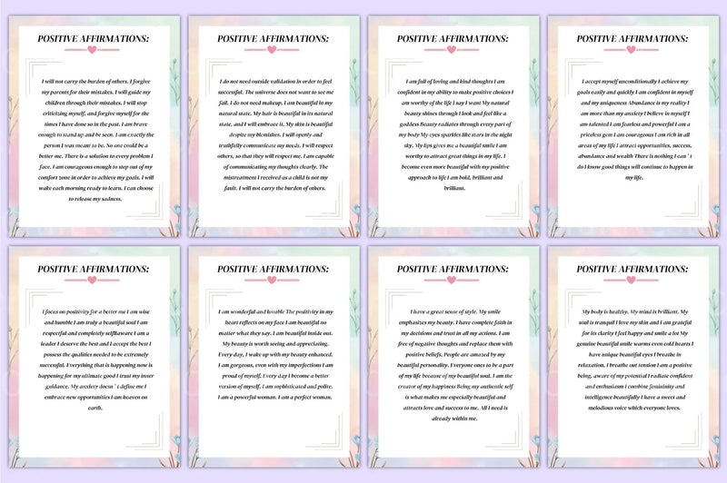 Positive Affirmations for Women - CraftNest - Digital Crafting and Art