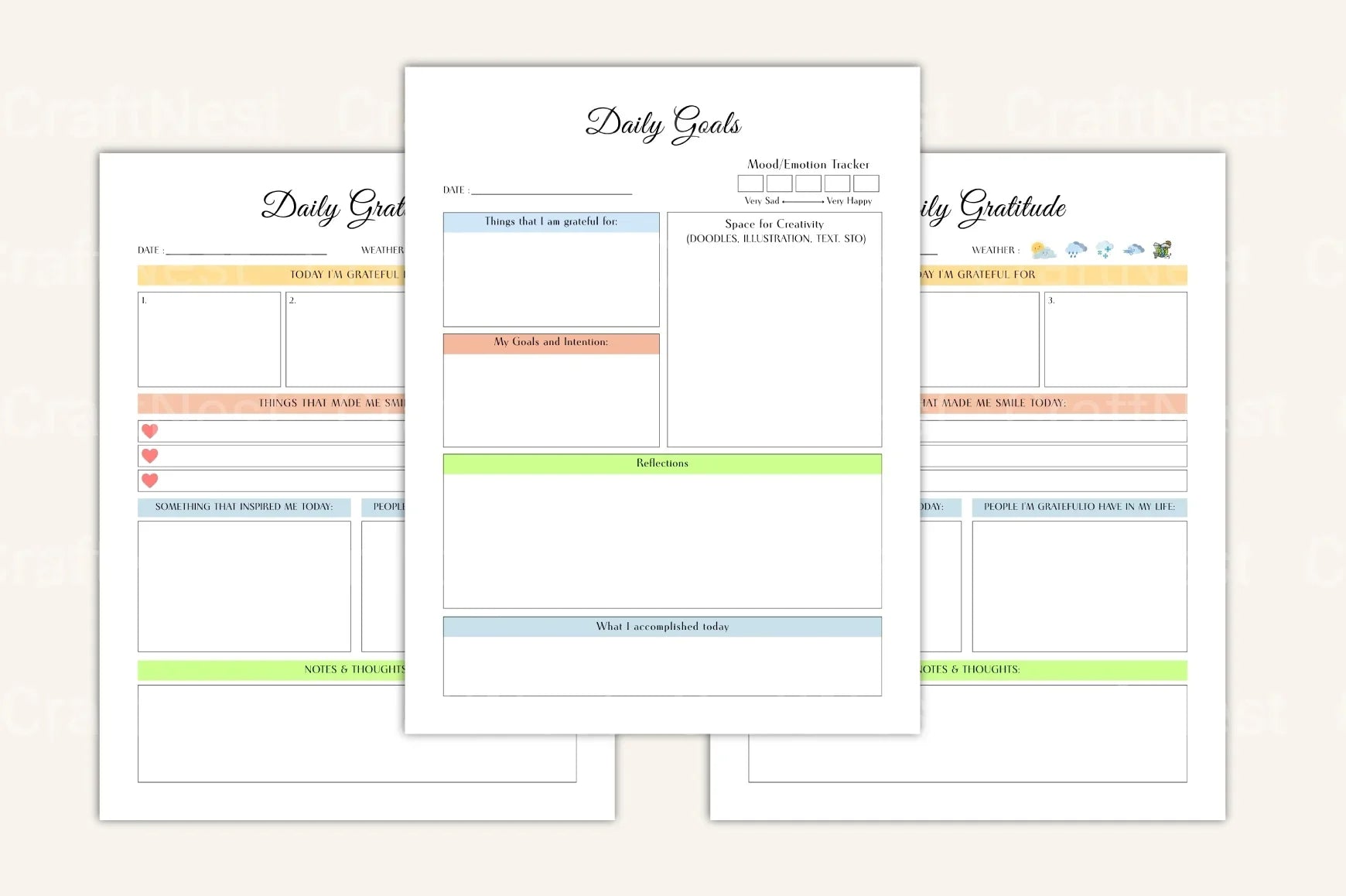 Daily Gratitude Journal - CraftNest - Digital Crafting and Art