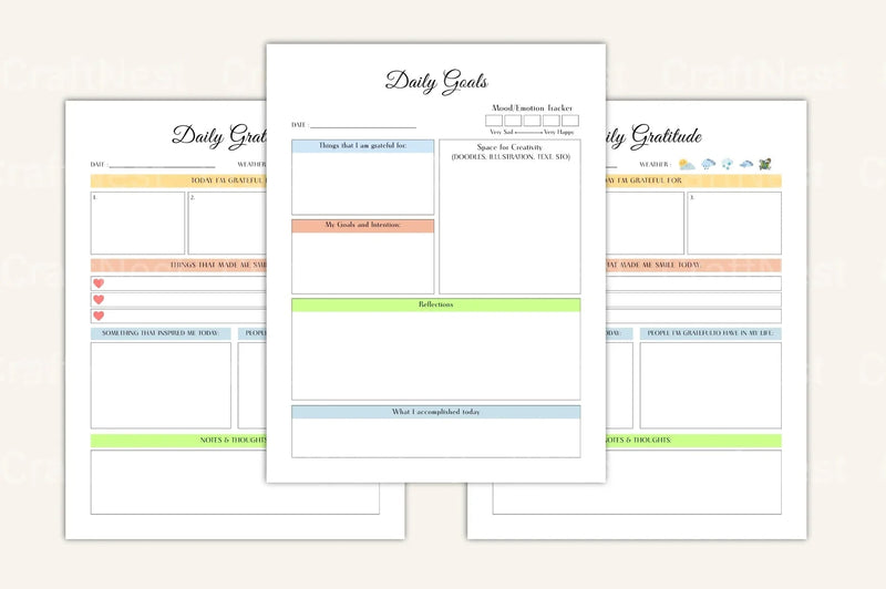 Daily Gratitude Journal - CraftNest - Digital Crafting and Art