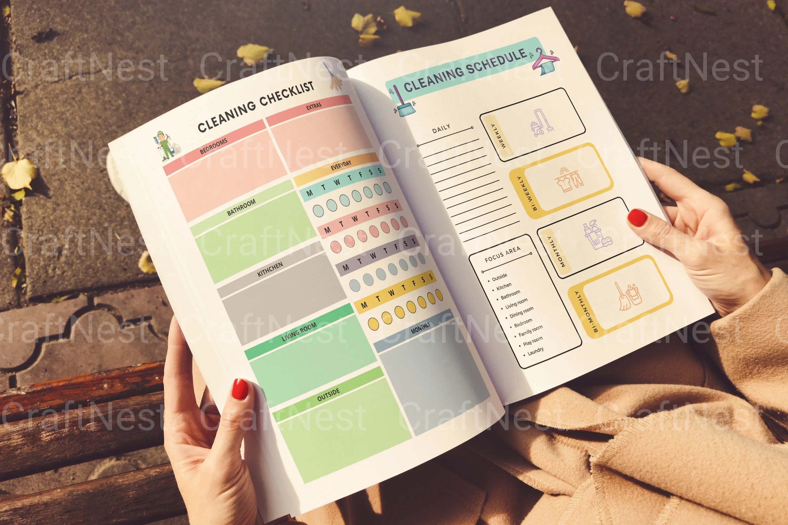 ADHD Cleaning Planner for Effective Organization - CraftNest - Digital Crafting and Art