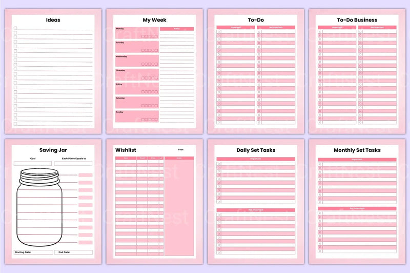 Side Hustle Planner for Entrepreneurs - CraftNest - Digital Crafting and Art