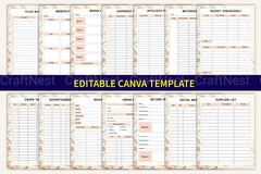 Entrepreneur Side Hustle Organizer - CraftNest - Digital Crafting and Art