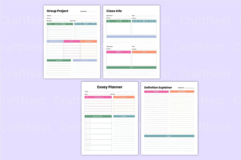 Student Planner 2023 - CraftNest - Digital Crafting and Art