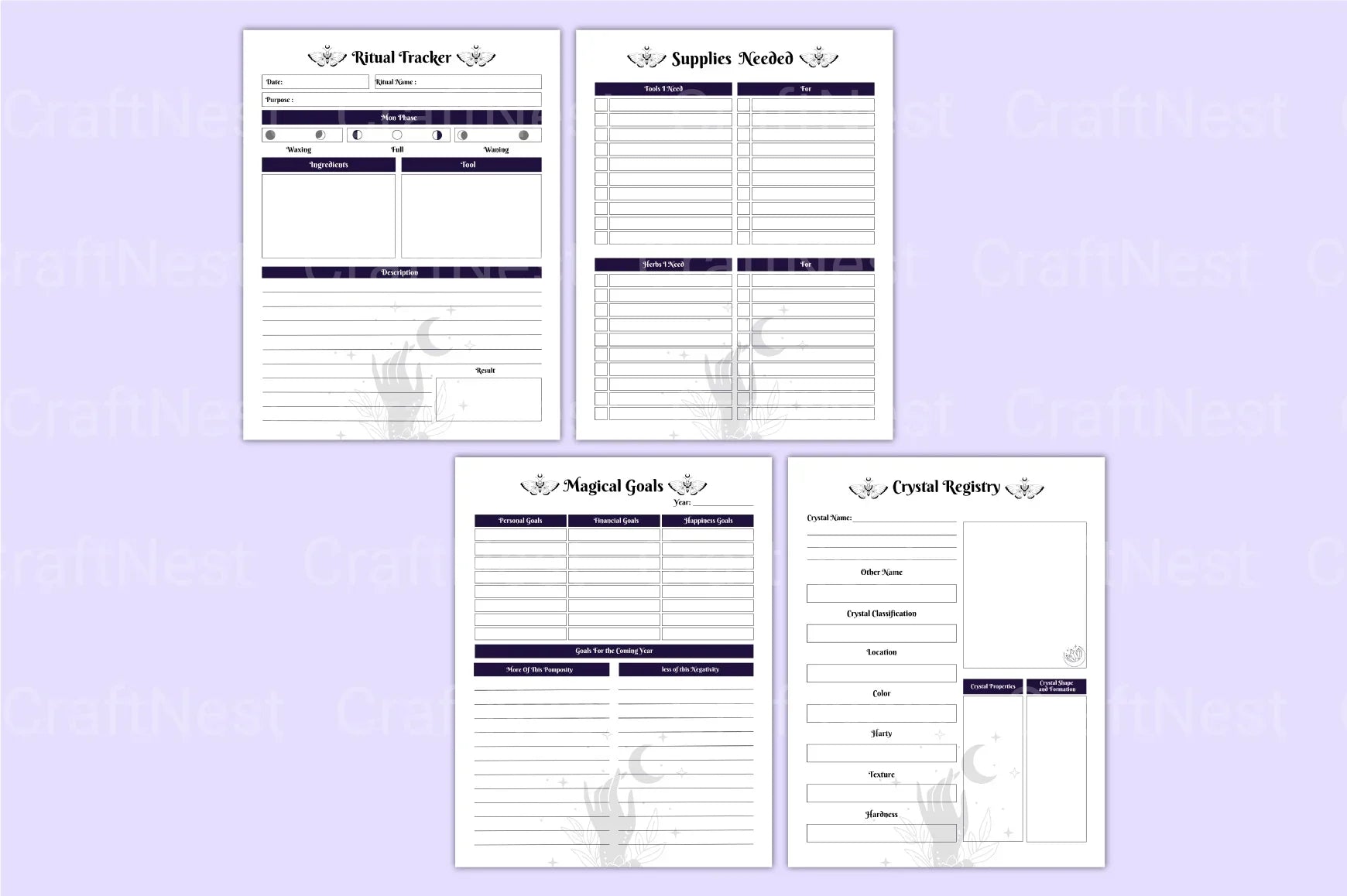 Witchy Planner: Enchant Your Organization - CraftNest - Digital Crafting and Art