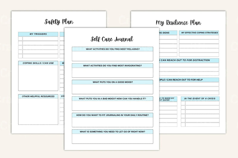 Anxiety and Depression Workbook for Mental Health - CraftNest - Digital Crafting and Art