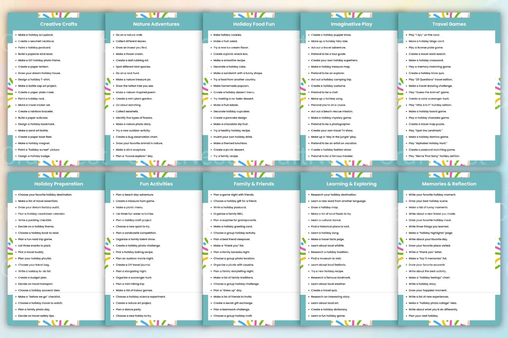 Kids Holiday Planning Prompts Book - CraftNest - Digital Crafting and Art