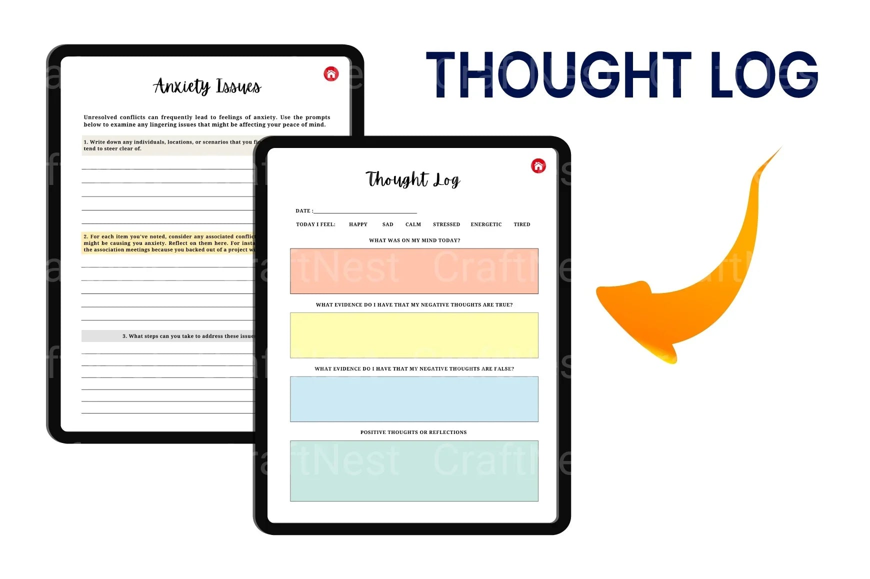 Mental Health Workbook for Personal Growth - CraftNest - Digital Crafting and Art