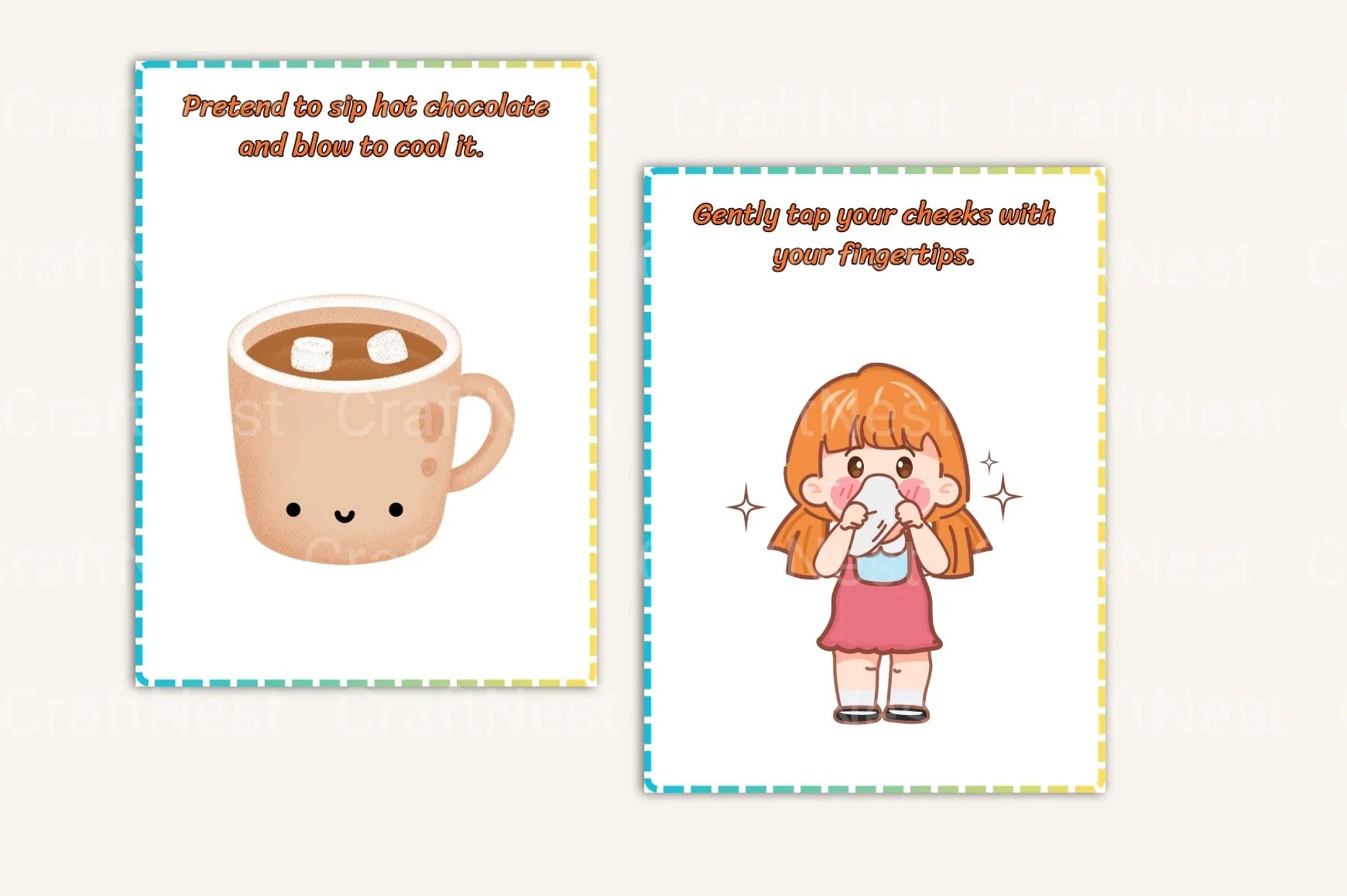 Calming Strategy Cards for Kids - CraftNest - Digital Crafting and Art