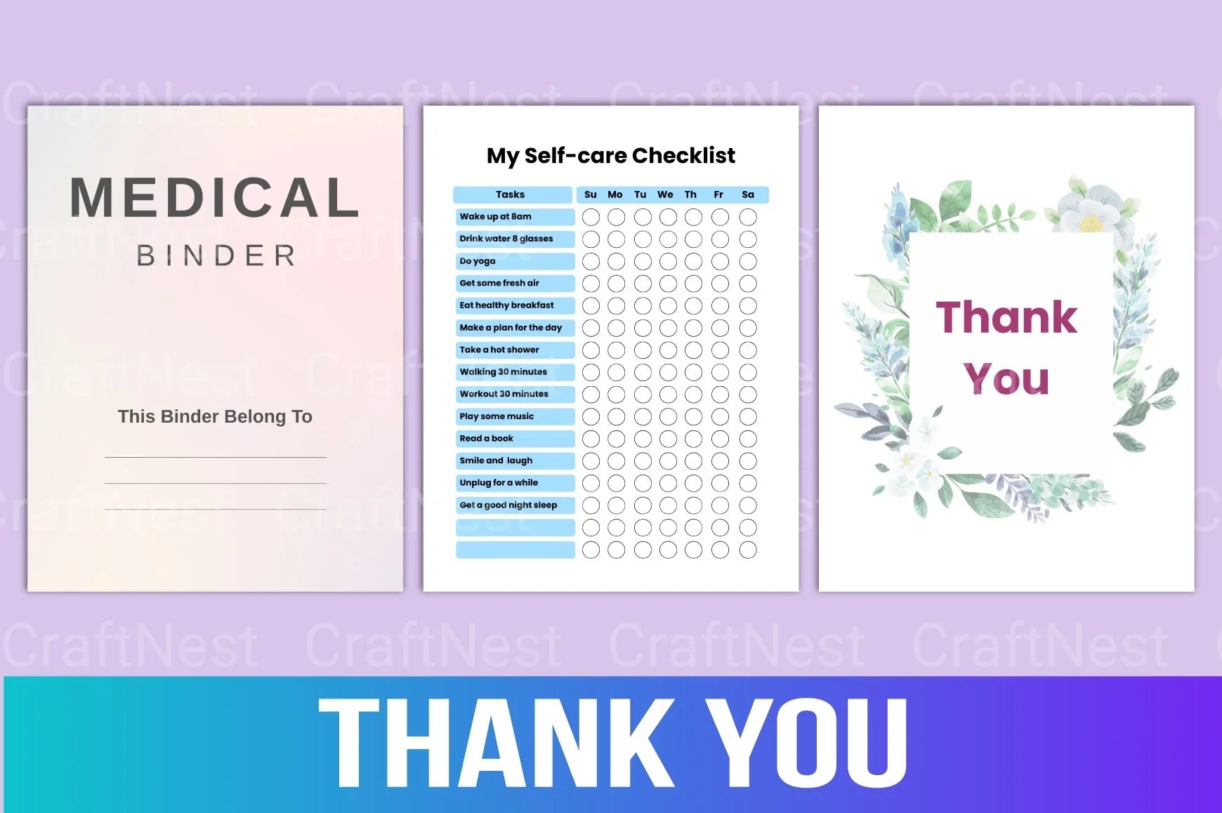 Medical Binder Organizer - CraftNest - Digital Crafting and Art