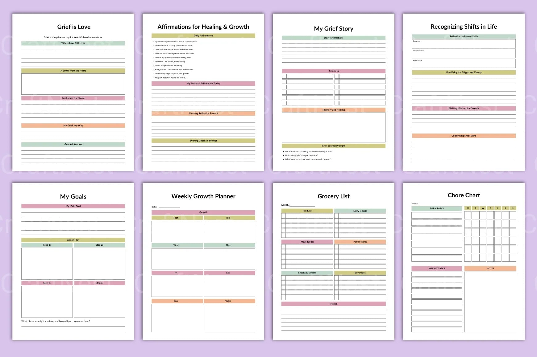 Healing Journey Workbook: A Guide to Personal Growth - CraftNest - Digital Crafting and Art