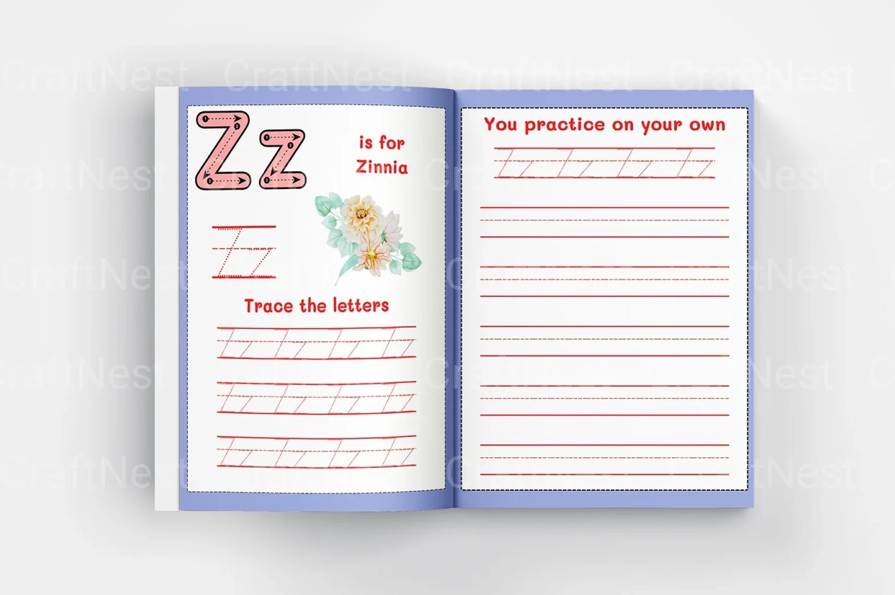 ABC Letter and Number Tracing Workbook - CraftNest - Digital Crafting and Art