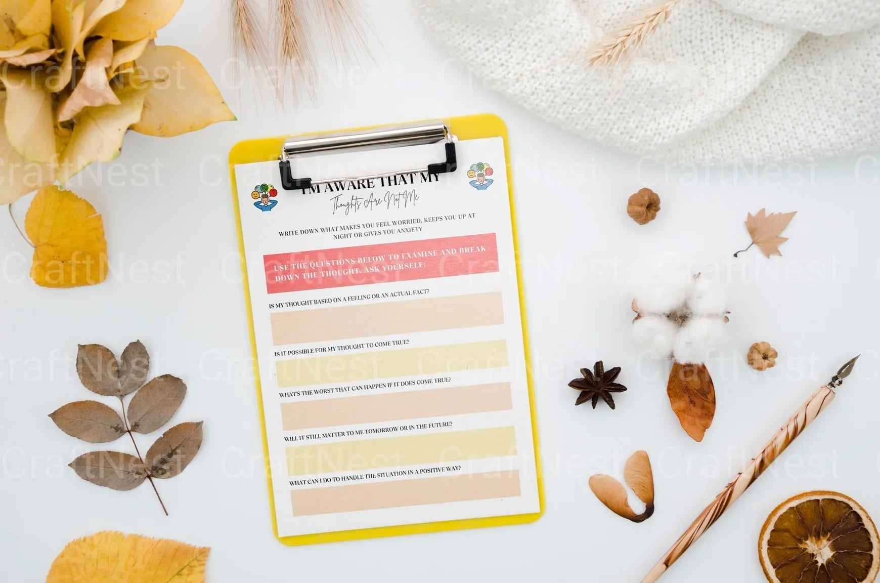 CBT Anxiety Workbook for Effective Stress Management - CraftNest - Digital Crafting and Art