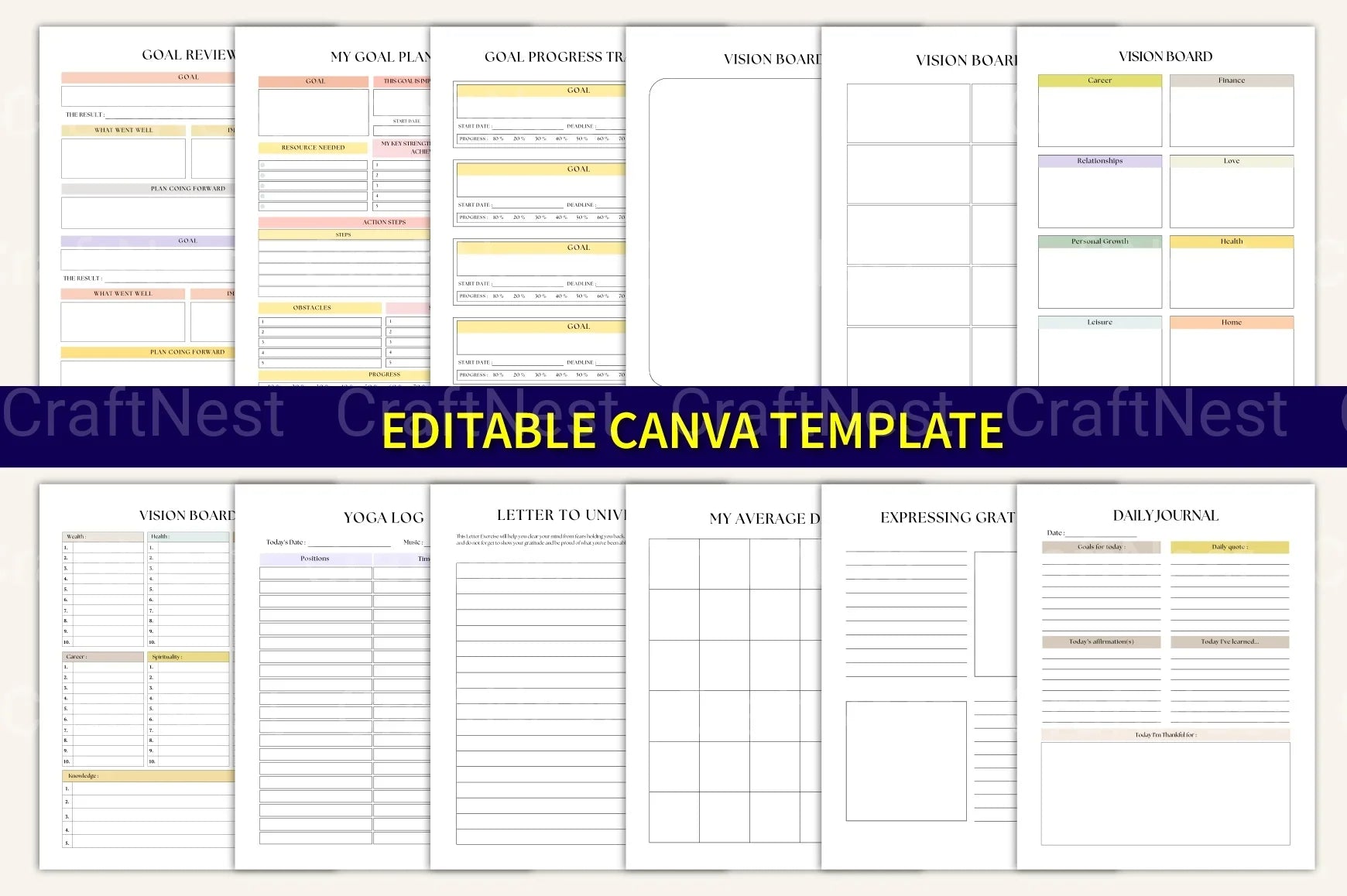 Life Goals Vision Board Workbook - CraftNest - Digital Crafting and Art