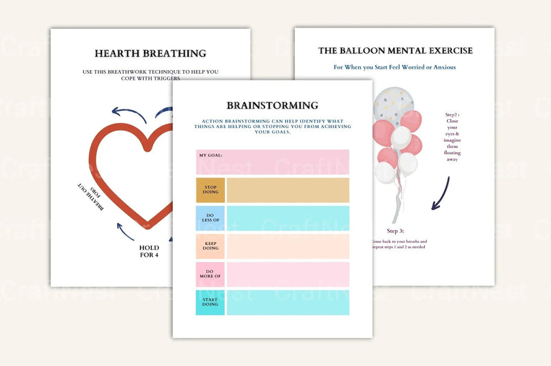 Therapy Worksheet Mega Pack - CraftNest - Digital Crafting and Art
