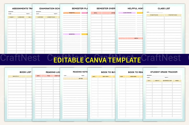 Student Success Planner Organizer - CraftNest - Digital Crafting and Art