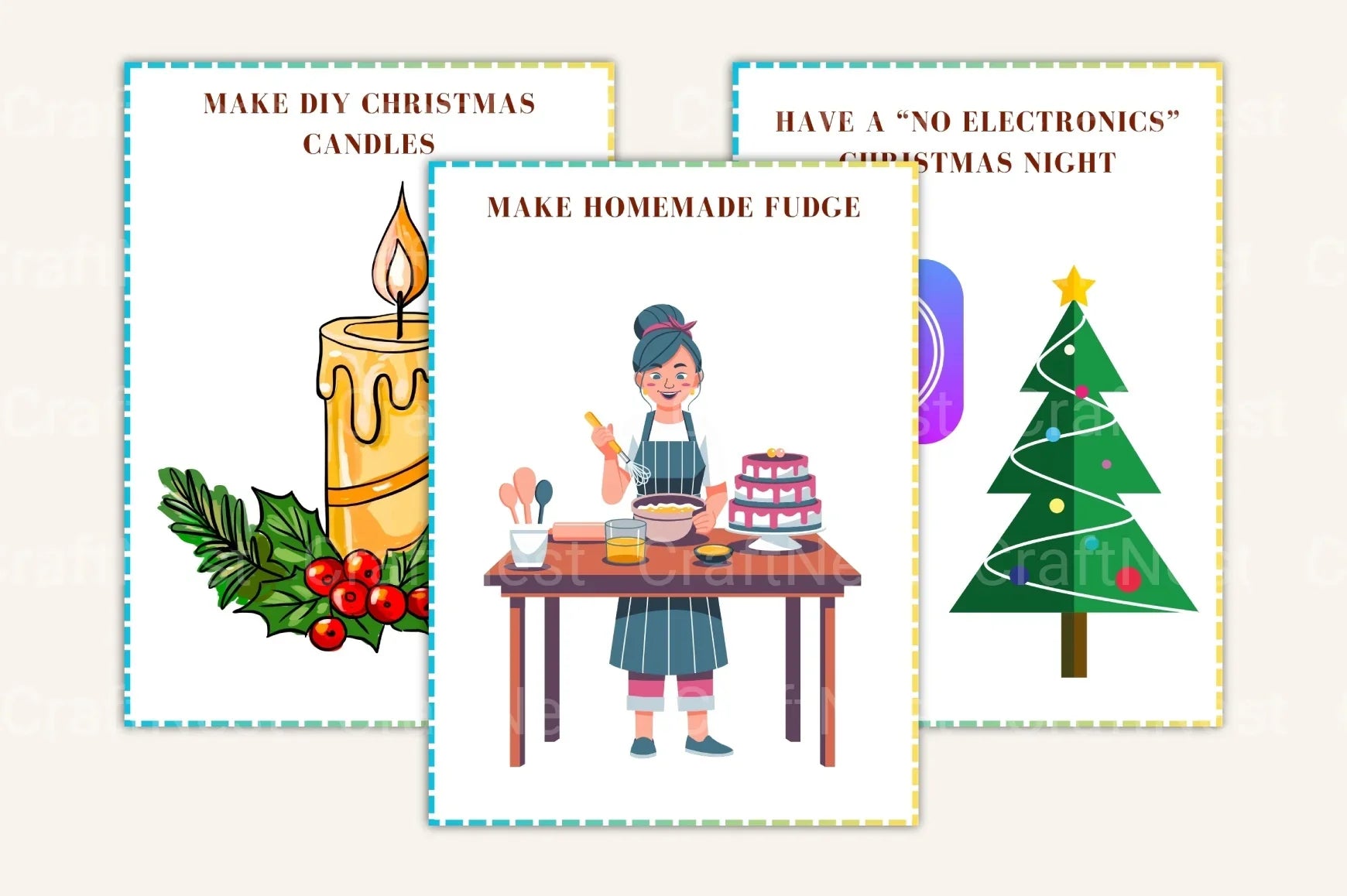 Christmas Advent Activity Cards for Kids - CraftNest - Digital Crafting and Art