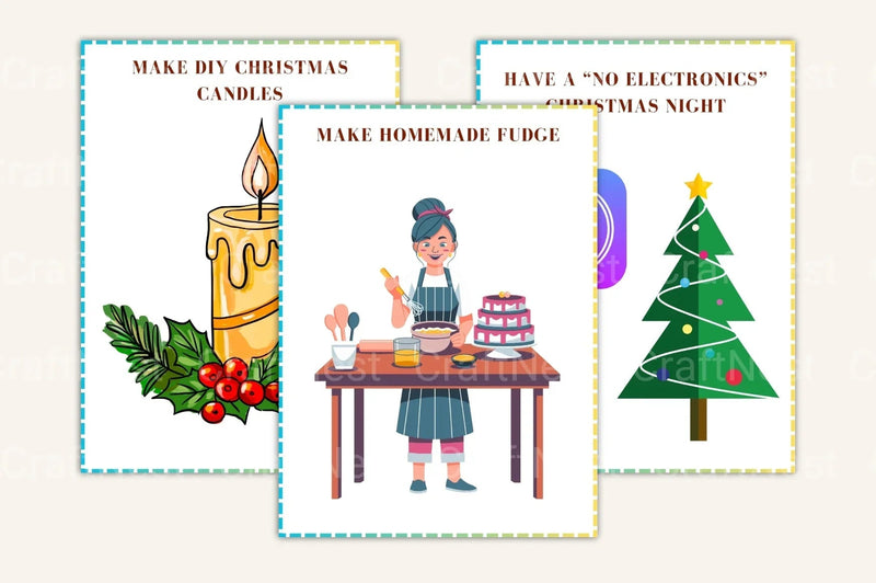 Christmas Advent Activity Cards for Kids - CraftNest - Digital Crafting and Art