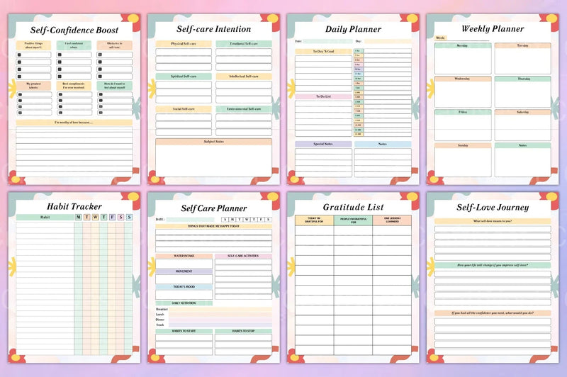 Self Care Planner: Enhance Your Wellbeing - CraftNest - Digital Crafting and Art