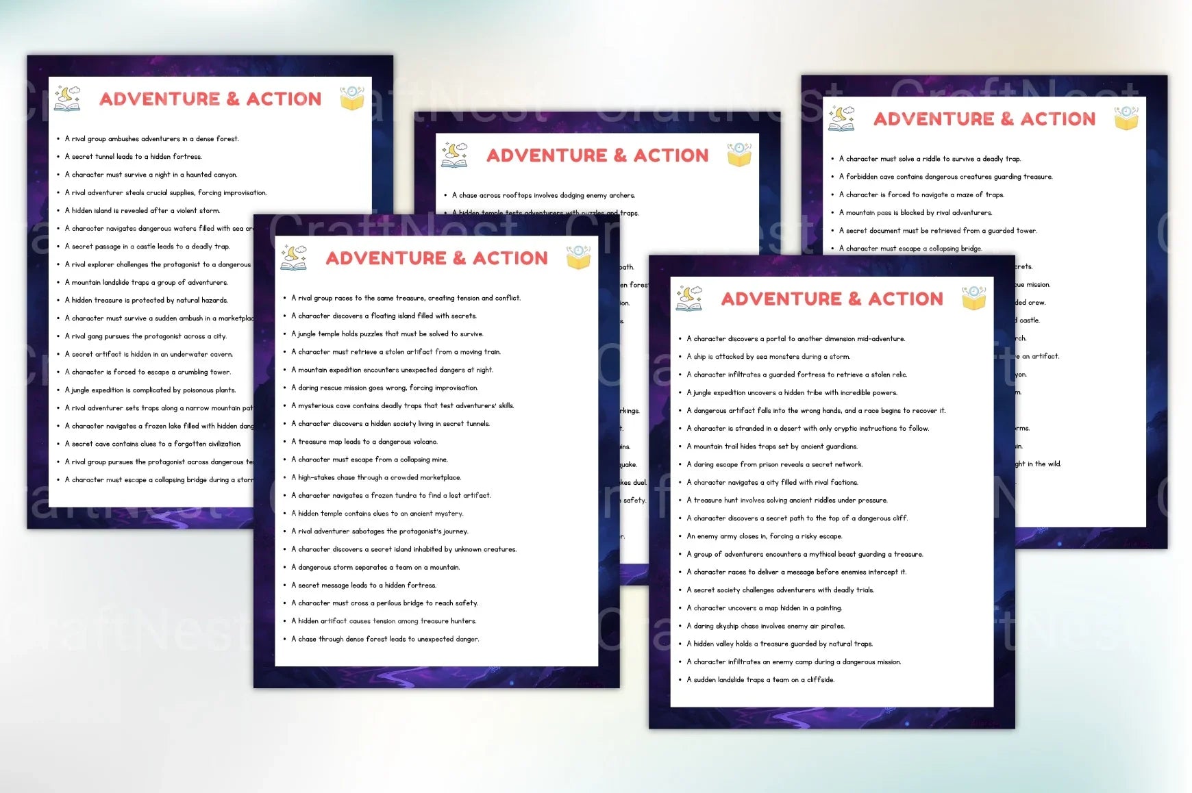 Creative Short Story Prompts Book - CraftNest - Digital Crafting and Art