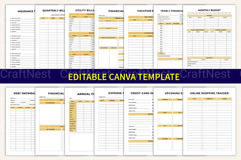 Savings Expense Tracker Tool - CraftNest - Digital Crafting and Art