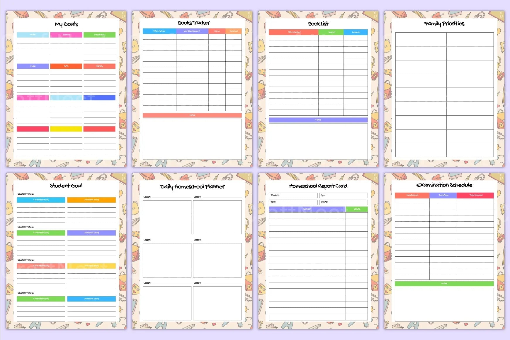 Home School Planner - CraftNest - Digital Crafting and Art