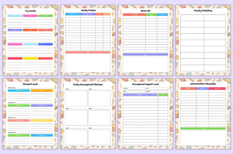 Home School Planner - CraftNest - Digital Crafting and Art