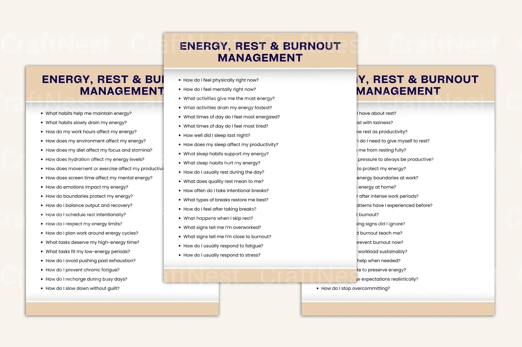 Effective Time Management Prompt Book - CraftNest - Digital Crafting and Art