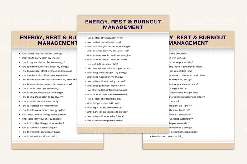 Effective Time Management Prompt Book - CraftNest - Digital Crafting and Art