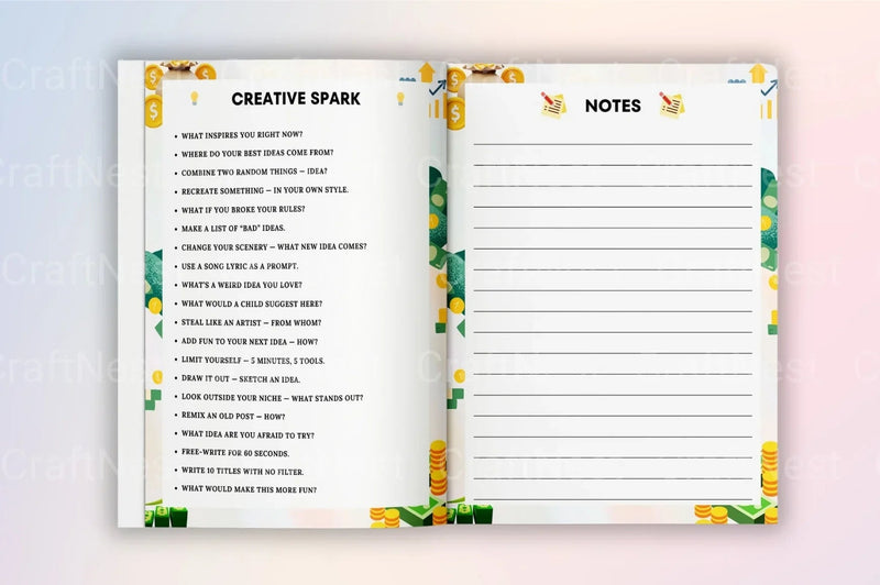 Profit Prompts Planner for Success - CraftNest - Digital Crafting and Art