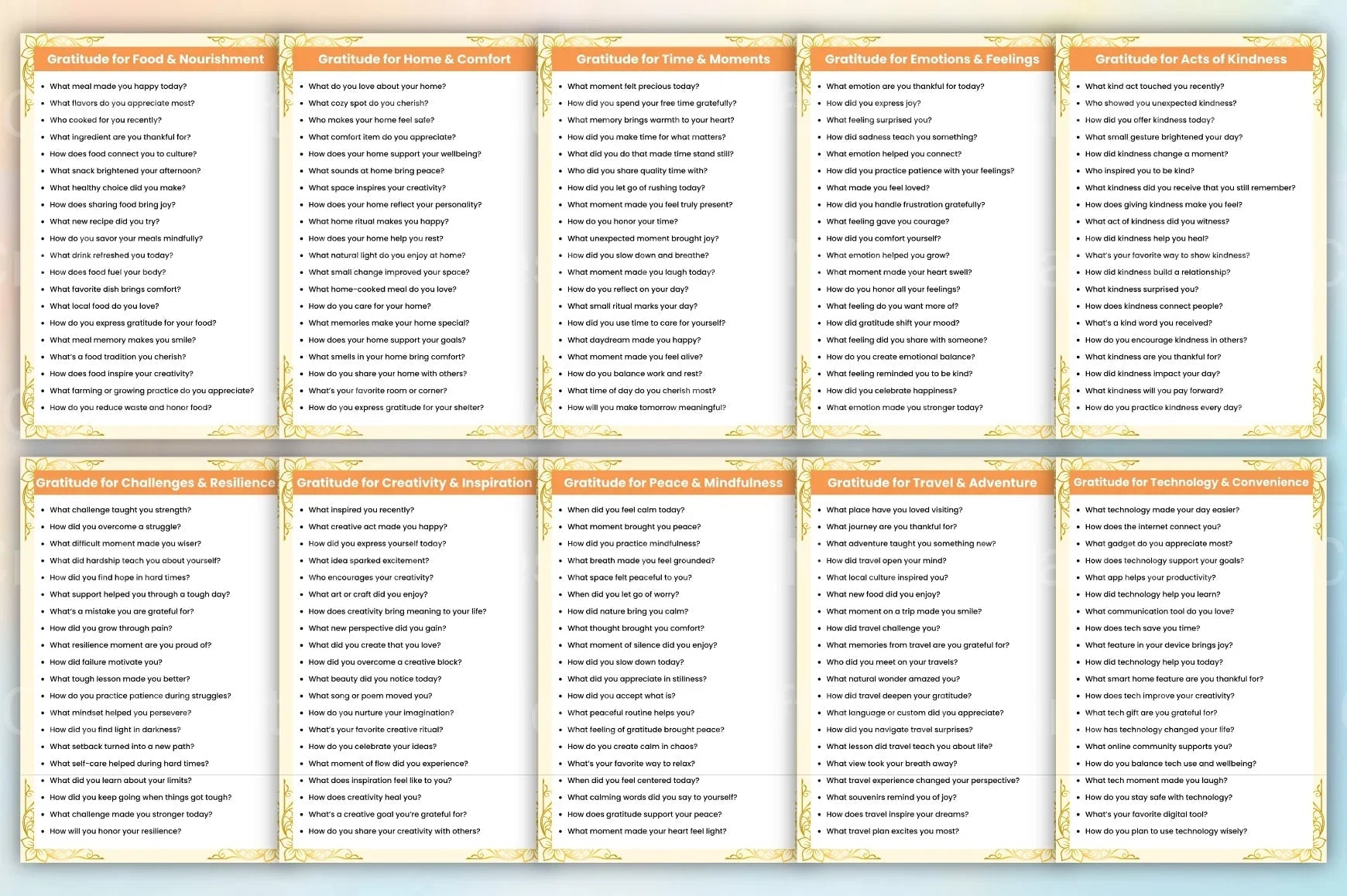 Gratitude Prompts Book for Mindful Reflection - CraftNest - Digital Crafting and Art