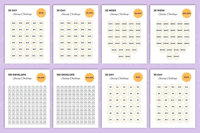 Money Saving Challenge: Boost Your Savings - CraftNest - Digital Crafting and Art