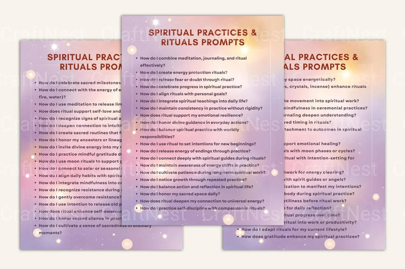 Spiritual Growth Prompts for Personal Development - CraftNest - Digital Crafting and Art